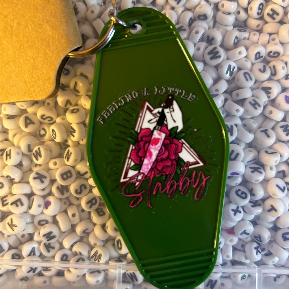 Feeling a little standby 🔪 keychain - green